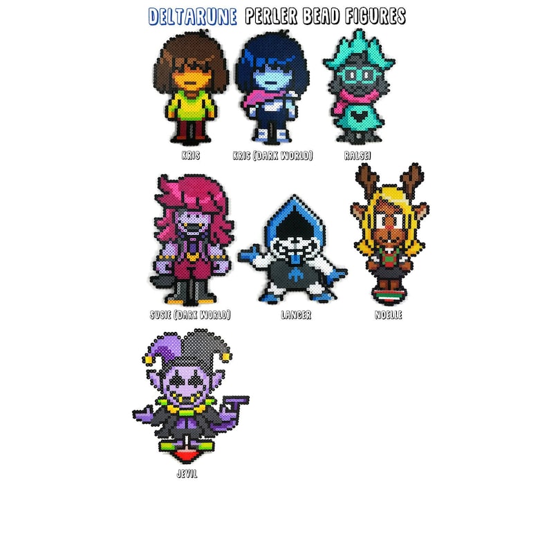 DELTARUNE CUSTOM Perler Fuse Bead Sprite Pixel Art Figures Etsy