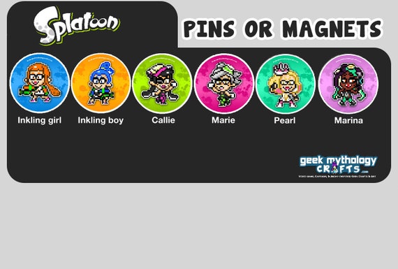 splatoon nintendo pins or