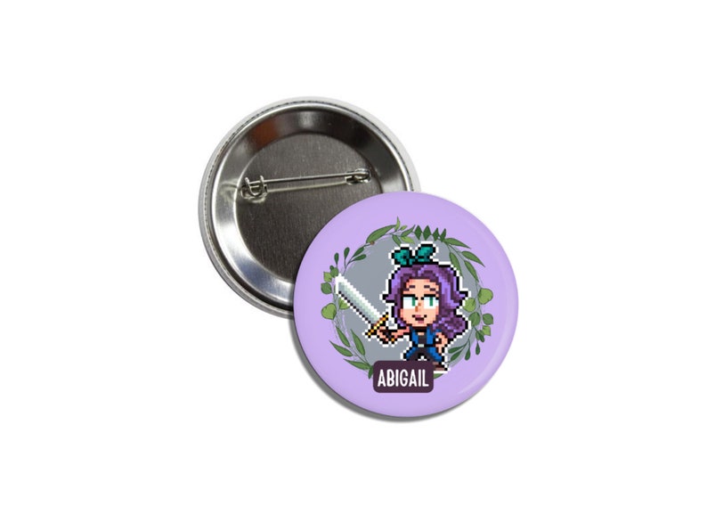Stardew Valley Girls Bachelorettes Pins Button Badges 1.5 Pixel Art Abigail