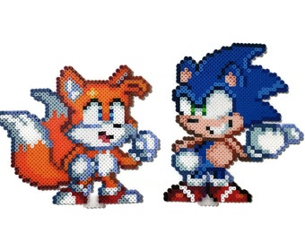 Sonic the Hedgehog and Tails | Pixel Art Figures