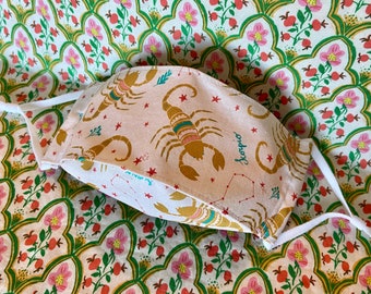 Stretch Cotton Fabric. Zodiac Fabric for Dress Scorpio Cotton Fabric