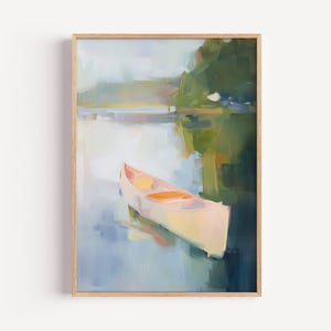 Canoe Art Print | Scenic Canoe Print, Rustic Home Decor, Outdoor Art for Cabin & Lake House | Lake House Art | Cabin Art | Lake Wall Art