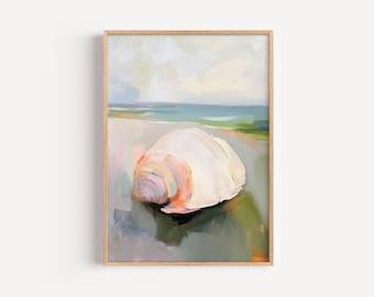 Original Abstract Seashell Fine Art Print | Ocean Wall Art, Coastal Decor, Beach House Artwork, Nautical Home Decor, Coastal Living