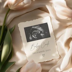 Simple Neutral Pregnancy Announcement Template Digital Baby Announcement Social Media Pregnancy Reveal Editable Pregnancy Template Flowers