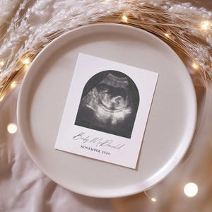 Simple Minimalist Boho Pregnancy Announcement Digital Gender Neutral Baby Announcement Social Boho Baby Template Modern Simple
