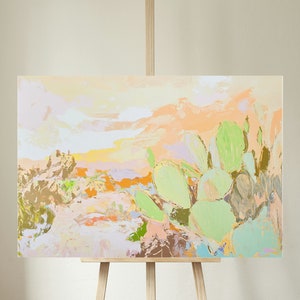 Large Abstract Desert Art, Large Abstract Desert Painting, Modern Desert Decor, Coastal Cowgirl Wall Art, Modern Abstract Landscape