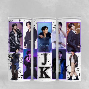 Jungkook Coffee Tumbler 20oz - JK KPop Gift, Cute Mug for Fans, Perfect for Coffee & Tea Lovers