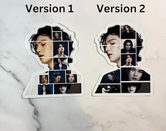 Yoongi Suga Collage Stickers - Custom Designed Kpop Merch for Fans, Waterproof Vinyl Cute Vinyl Decals, Aesthetic Art Supplies