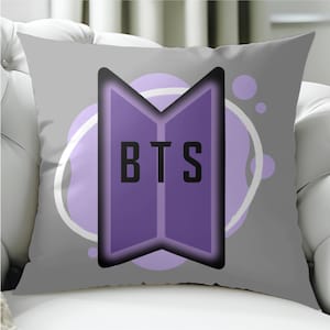 BTS Pillow, Handmade Music Art Accent Pillow (with Fluffy
