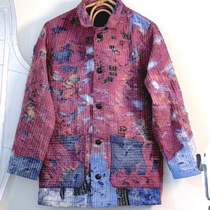 Maßgeschneiderte Boro-Sashiko-Arbeitsjacke