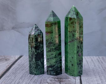 Rby in Zoisite Towers (2 Size Options) - Crystals - Metaphysical - Natural