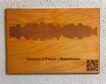 Soundwave Art on wood
