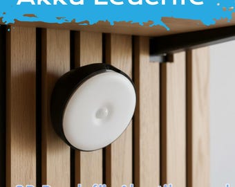 3D printed wall light for acoustic panels | Battery-powered LED, adjustable bracket, custom colors, no drilling required