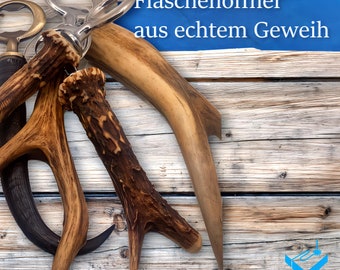 bottle opener made of deer antler