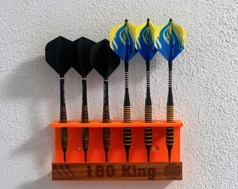 Darts holder 6 compartments 3D with real wood