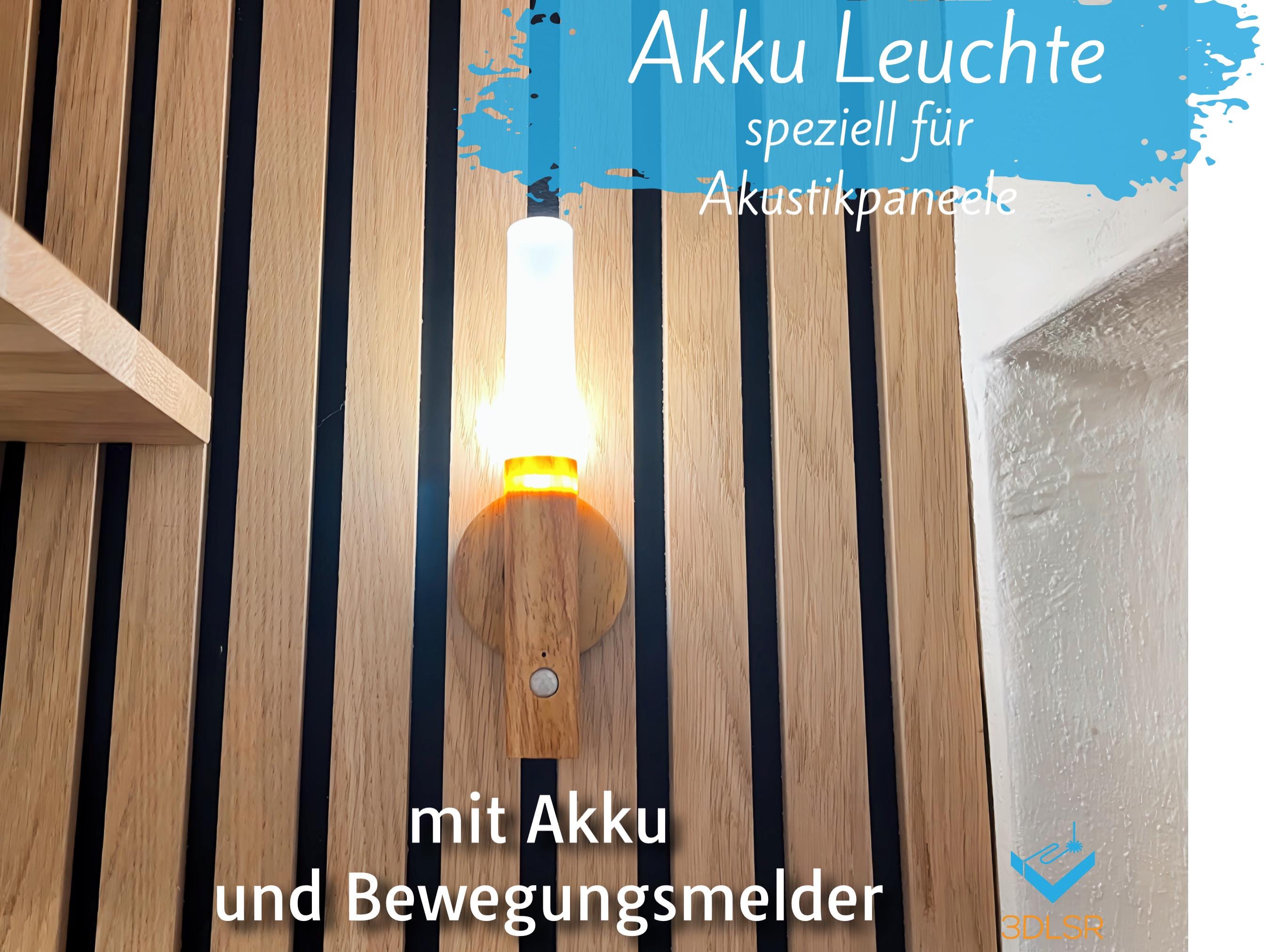 Smarte LED-Akku-Wandleuchte für Akustikpaneele – kabellos, bohrfrei und flexibel