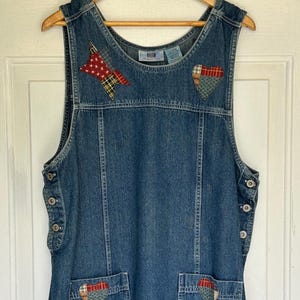 Vintage Denim Dress by Faded Glory - Womens XL - Very Nice Patchwork, Free Shipping