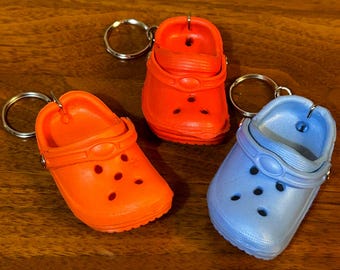 3 Vintage Mini Croc Keychains – Colorful Shoe Charms or Ornaments
