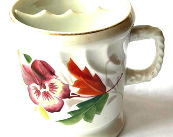 Rare Vintage Ceramic Shaving Scuttle: Wet Shaving Mug
