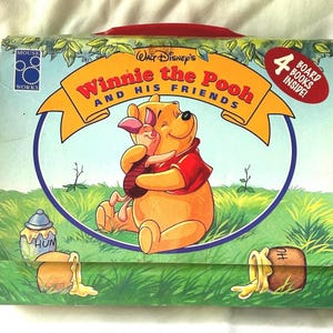 Vintage Children&#39;s Books 1994 - Set of 4 - Hardcover with storage box - Winnie the Pooh and His Friends Great Condition