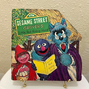 ヴィンテージ児童書 - 1979年 セサミストリート グローバーの赤ずきんちゃん絵本 - ゴールデンシェイプブック - ジム・ヘンソンのマペット、送料無料