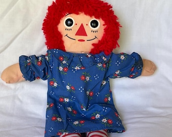 Vintage 1987 Playskool Raggedy Ann doll 12&quot; soft cloth 70101 Great Condition