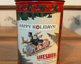 Vintage 1991 Lifesavers Holiday samlarplåt 13,5 cm hög