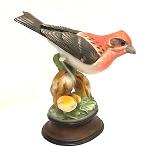 Vintage 1987 Hand Painted Bird Figurine by Bill Barrett ceramic Global Art Taiwan free shipping
