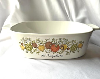 RARE Vintage Corning Ware 2 QT La Marjolaine Spice of Life A-2-B Casserole Dish special stamp under handle Great Condition