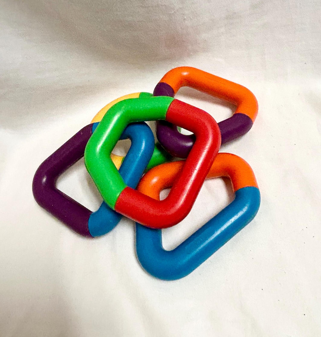 Tupperware Toy Rings Vintage TUPPERWARE TUPPER Toys Link-a-lot Switchable Colored Links Baby ...