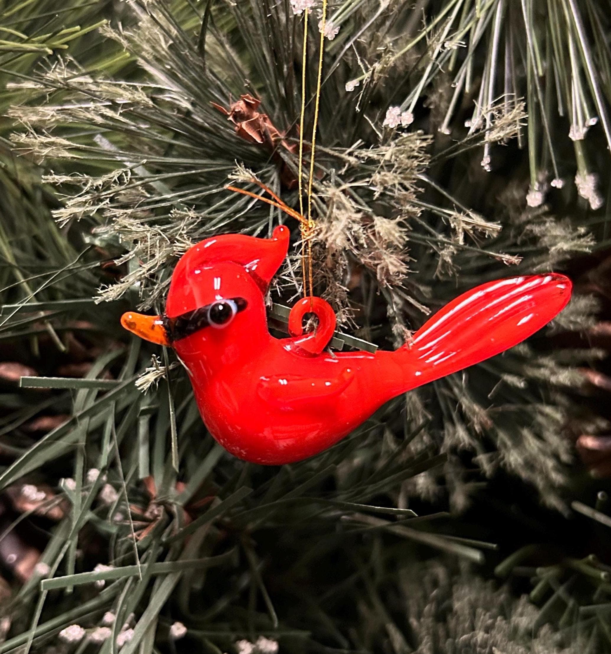 ガラス製 鳥 オブジェ レッド Vintage Red Glass Bird - Etsy