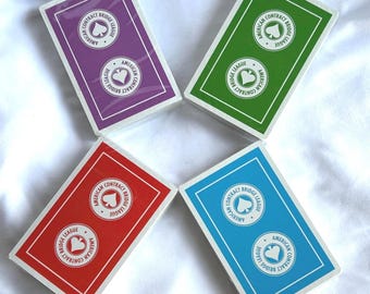 Vintage BRIDGE Cards American Contract Bridge League (ACBL) OFFICIAL Logo (double logo) unopened/sealed decks 4 player game Great Condition