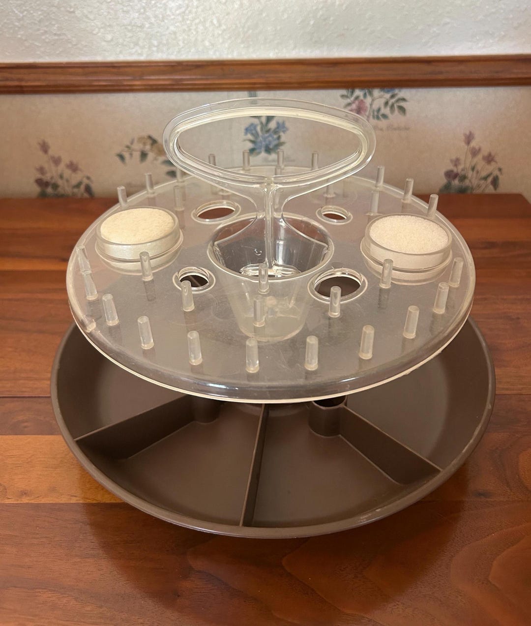 Rotating Thread Caddy Vintage Sewing Organizer Turntable 36 Spool Thread Holder - Rotating ...