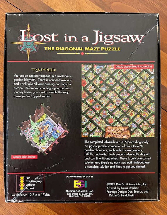 Lost In A Jigsaw: The Diagonal Maze Puzzle Di Buffalo Games | 515 Pezzi, Labirinto Diagonale