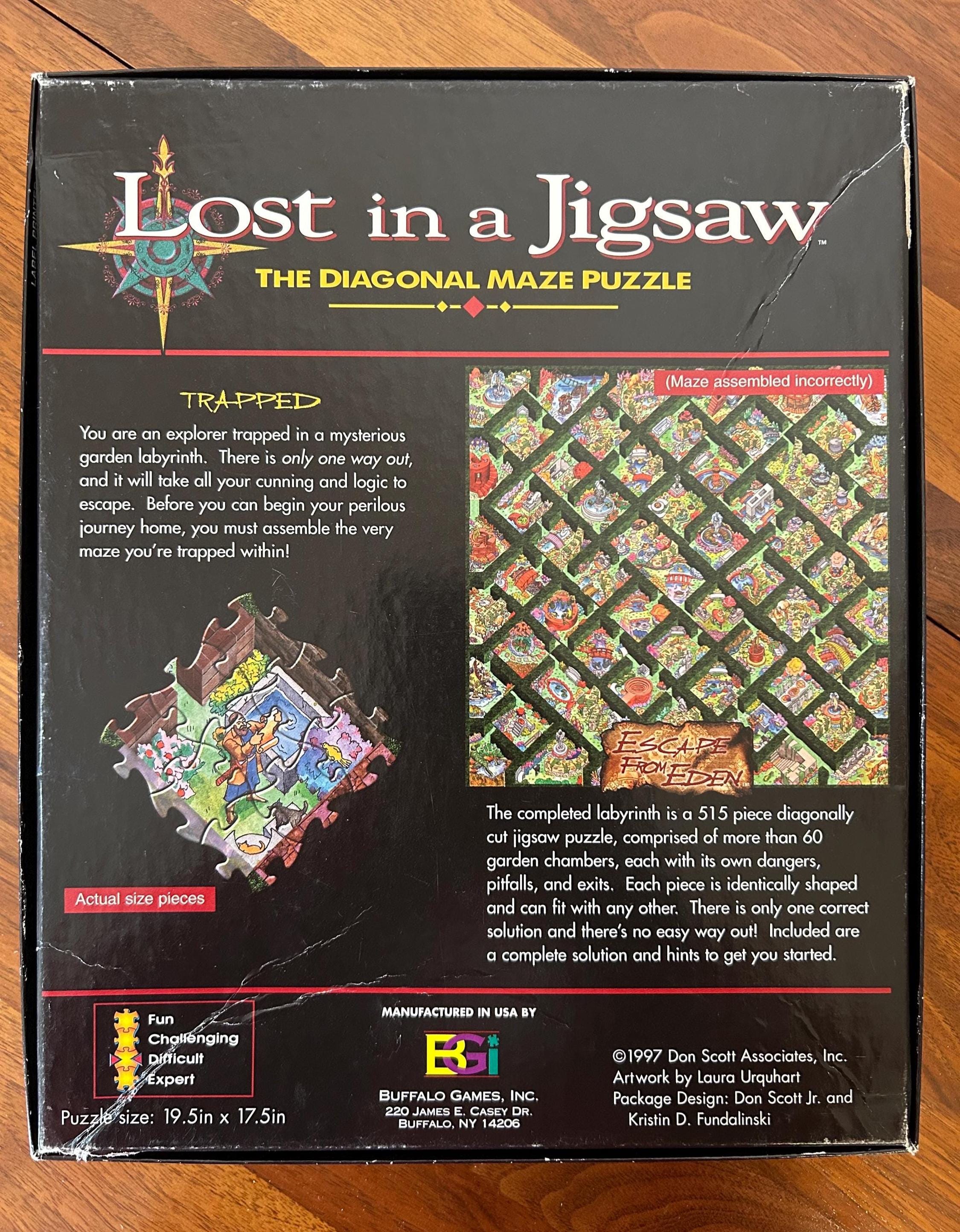 Lost in a Jigsaw - the Diagonal Maze Puzzle - Escape From Eden, Used ...