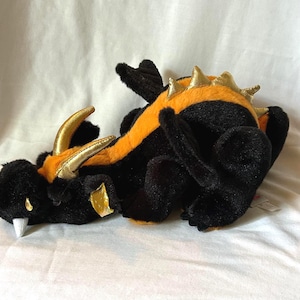 Vintage Ganz Webkinz Lava Dragon Plush - 11&quot; Stuffed Animal