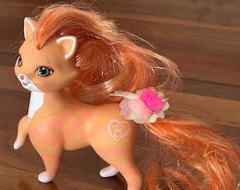 Vintage Barbie Pony Orange Cat Figure with Orange Hair 4 1/2" Toy