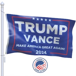 Trump Vance MAGA 2024 rend l&#39;Amérique encore plus belle avec le drapeau bleu Donald Trump