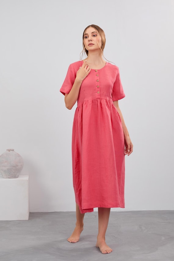 slim fit dress slacks Beaisland round neck short sleeve maternity dress – Bearsland
