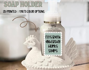 Hen on Nest Soap Holder, Foaming Soap Dispenser, Cottage core decor