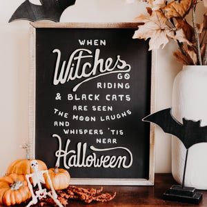 Panneau d'Halloween, décoration d'automne, décoration d'halloween, panneau de sorcière, panneau en bois d'Halloween, cadeaux pour l'automne, panneau en bois de ferme, décoration d'halloween