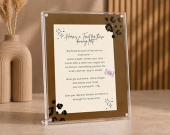 Here's a sweet treat for your dancing feet sign!