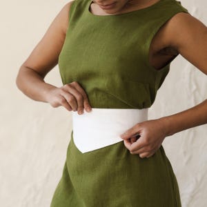 Elastic Linen Corset Waist Statement Belt VASTLUCKY Womens Elastic Waist Belts Lace-up Cincher Waspie  main image 3