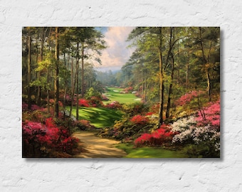 Impresión artística en lienzo del campo de golf Augusta National: The Masters