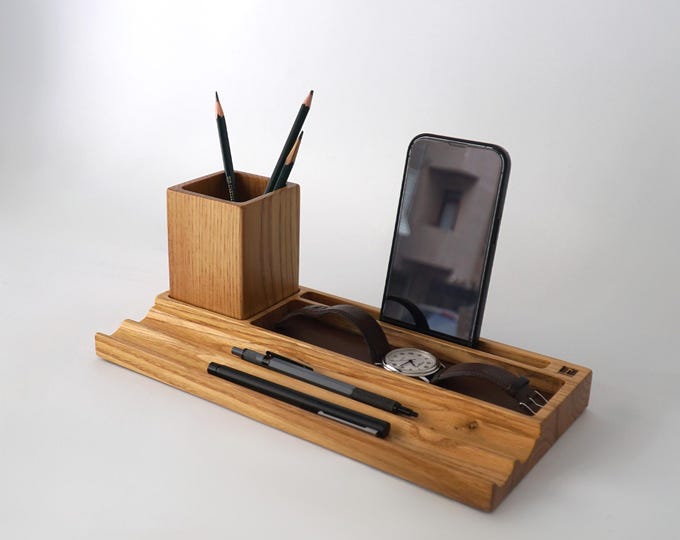 Image result for Desk Organizer Made From Recycled Wood. Smartphone and Business Card ...