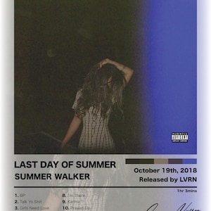 Last Day Of Summer by Summer Walker | Album Cover Digital Poster