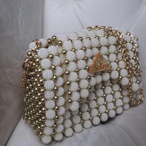 Bolso de noche con cuentas negras, elegante bolso de hombro con cadena larga, bolso de mano para invitados de boda hecho a mano, bolso para ocasiones especiales, bolso de dama de honor, regalo para ella.