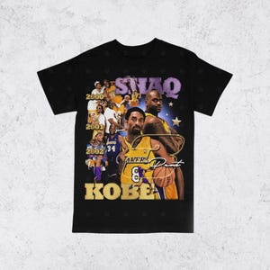 Vintage 90s Black Mamba & Shaq Tee Shirt  Homage Retro Classic Graphic Tee Bootleg Bestseller Unisex Sport Sweatshirt Gift