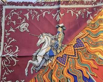 ヴィンテージ エルメス VIVE LE VENT シルクスカーフ ヴィンテージ