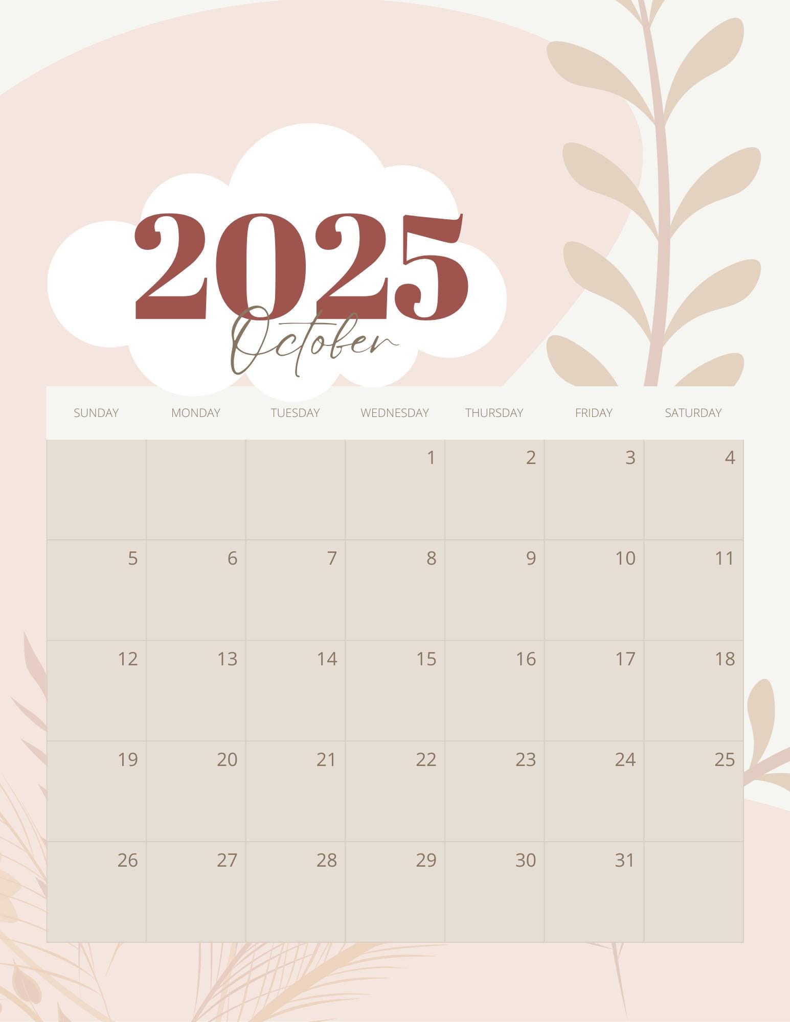 2025 Boho Minimalist Calendar 2025 Boho Printable Calendar 2025 Il Fullxfull.6390409526 Ob2y